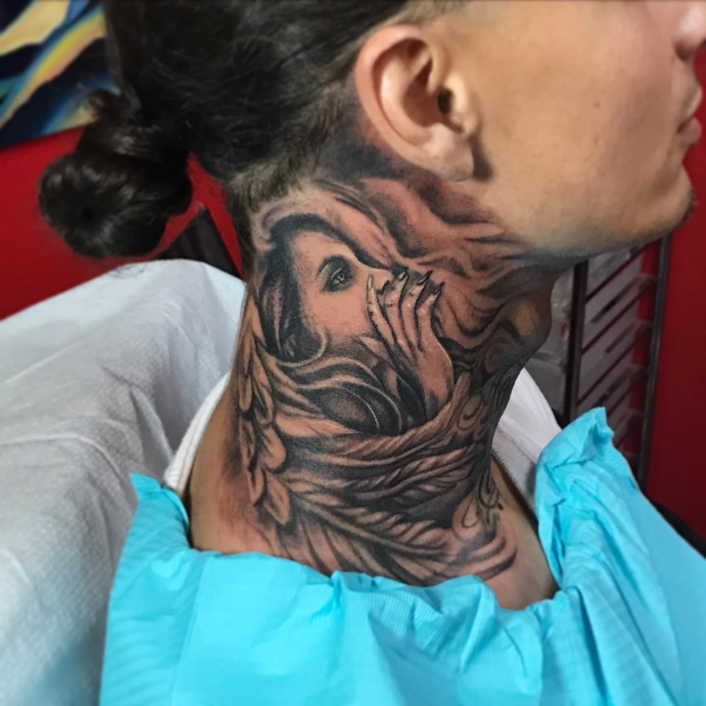 Angel Whispering In The Ear Tattoo For Women