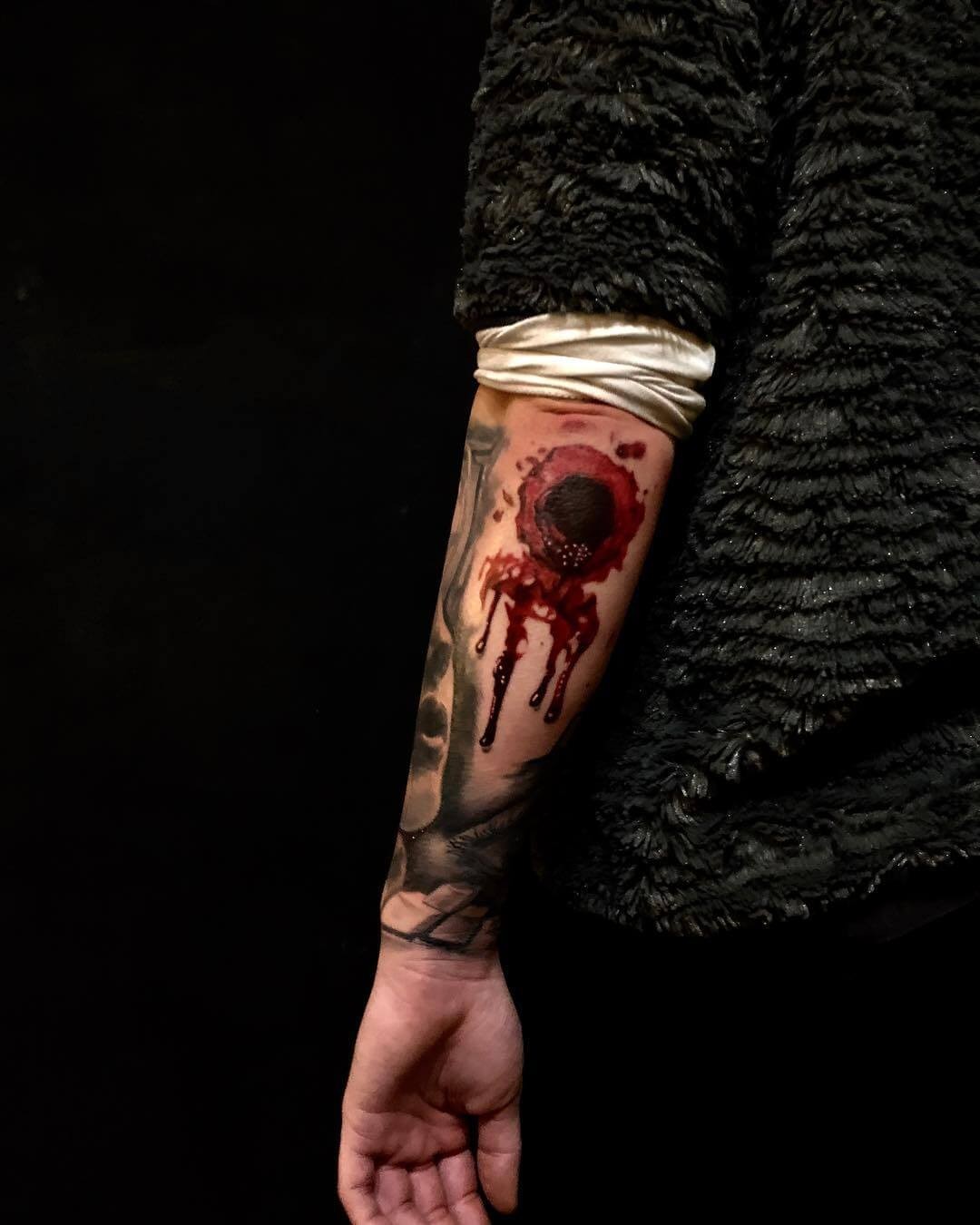 Realistic Bullet Hole Tattoo