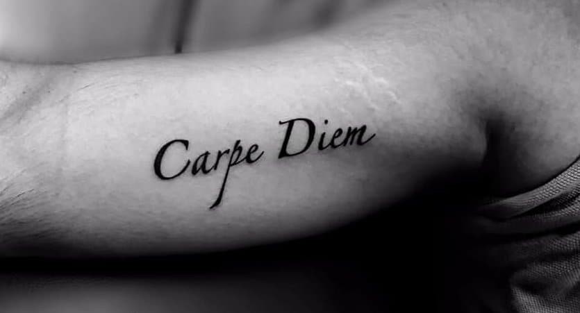 Phrase Carpe Diem Tattoo Ideas