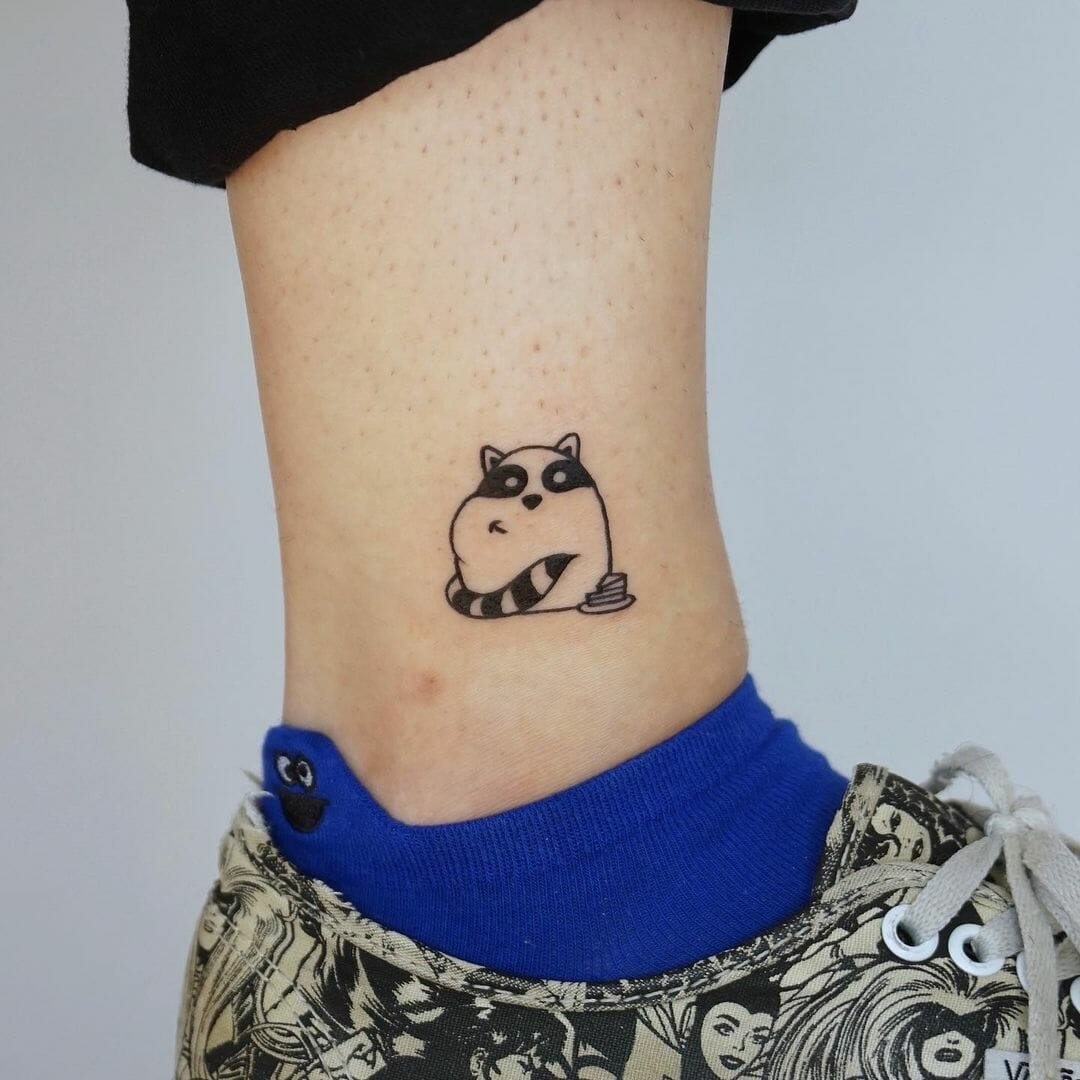 Cute And Adorable Raccoon Tattoo Designs