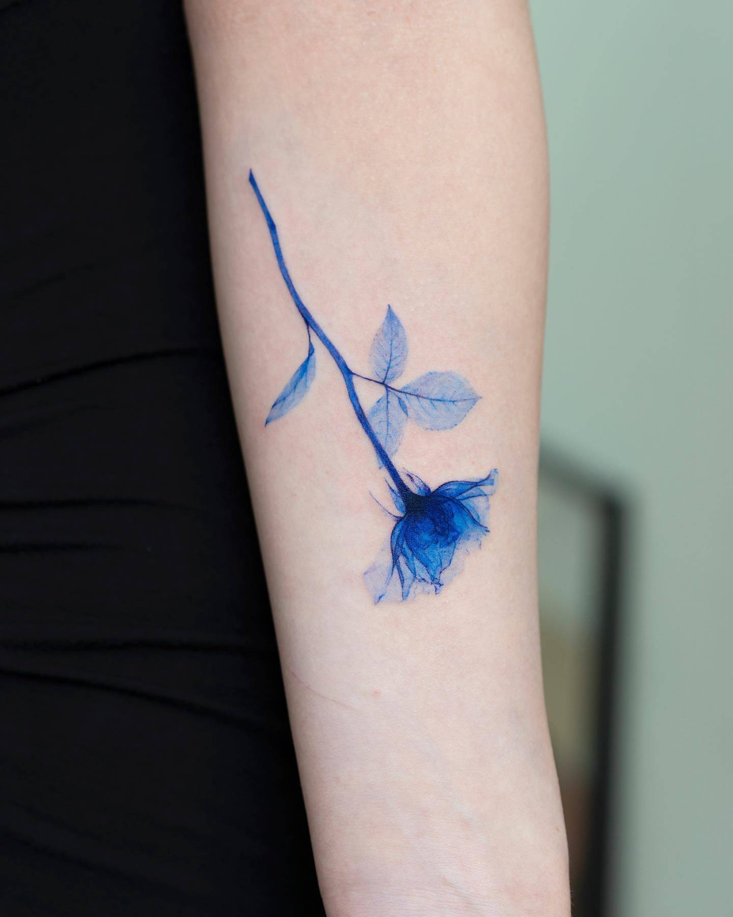 Watercolor Lily Tattoo Design