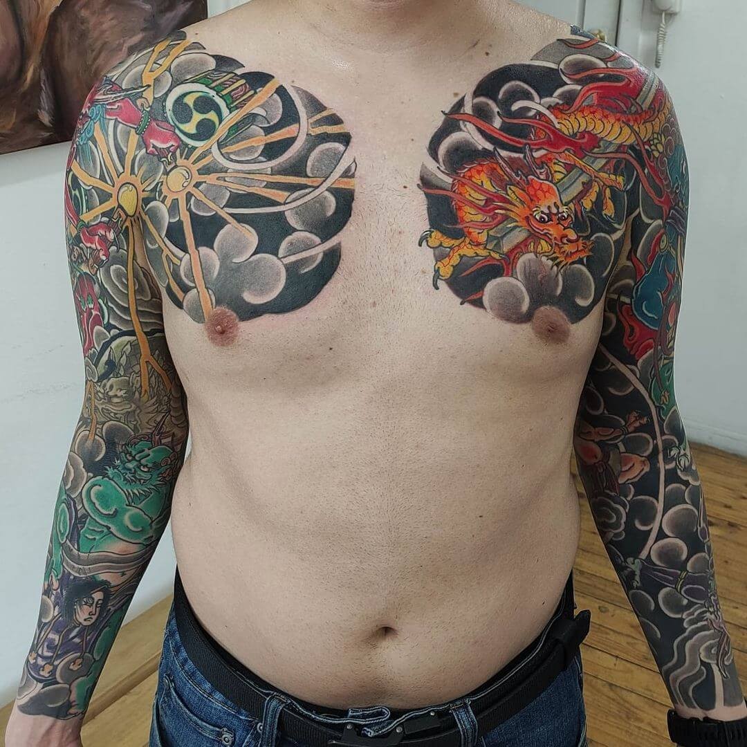 Raijin and Fujin Hikae Tattoo