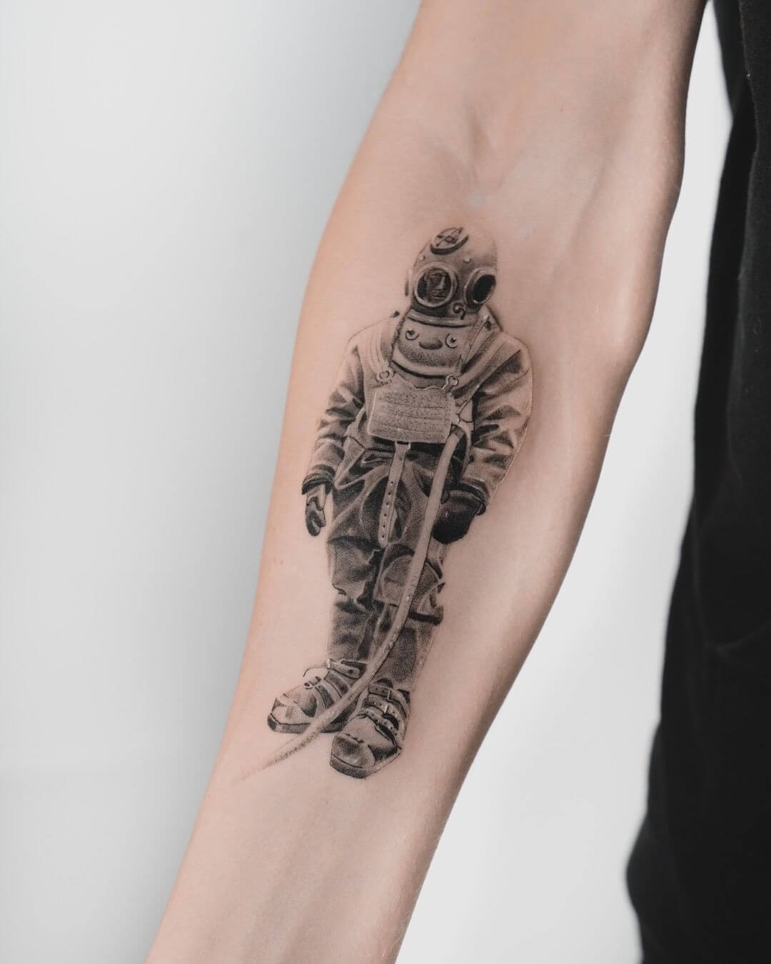 Vintage Deep Sea Diver Tattoo