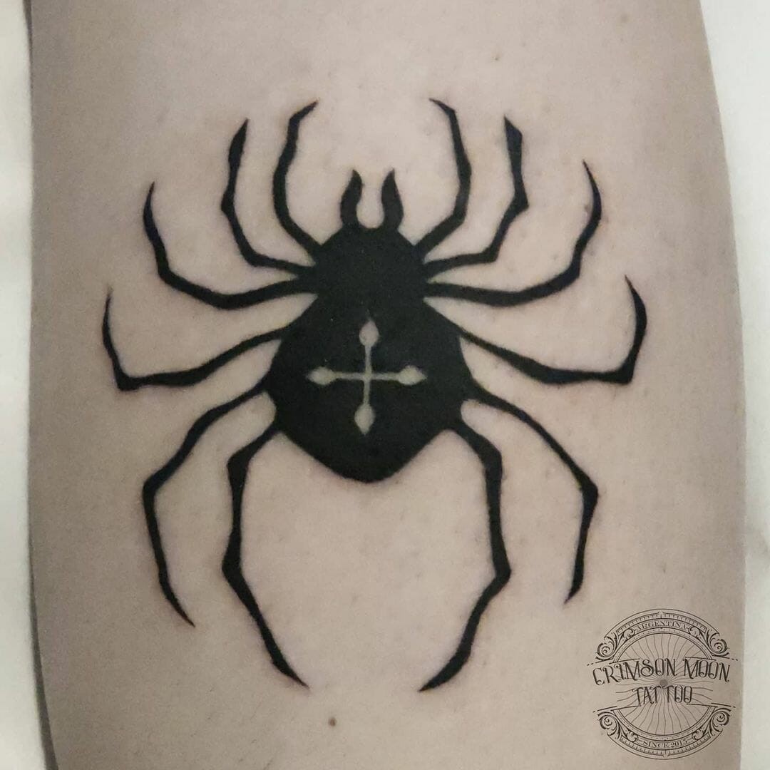 Spider Tattoo With Chrollo’s Symbol