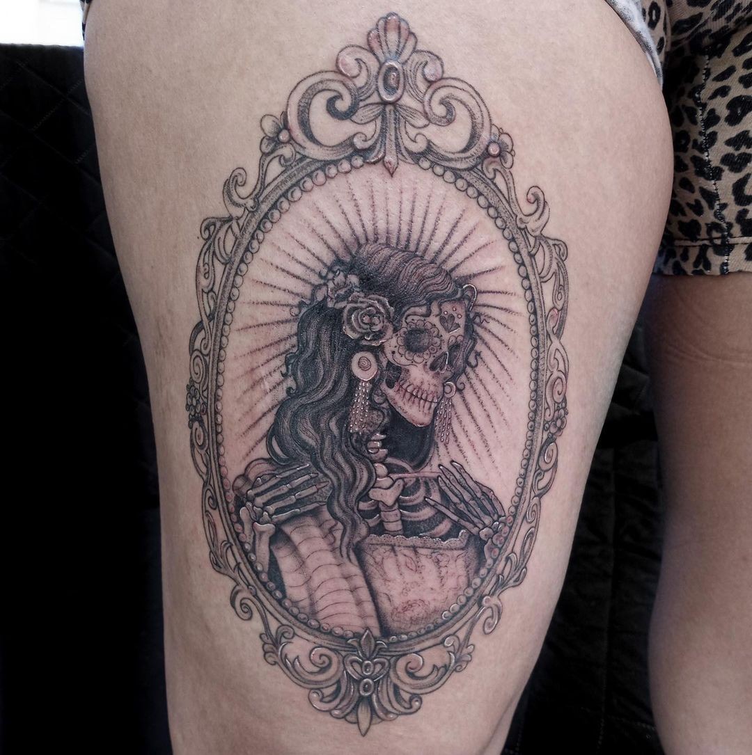 Catrina Sugar Skull Tattoo