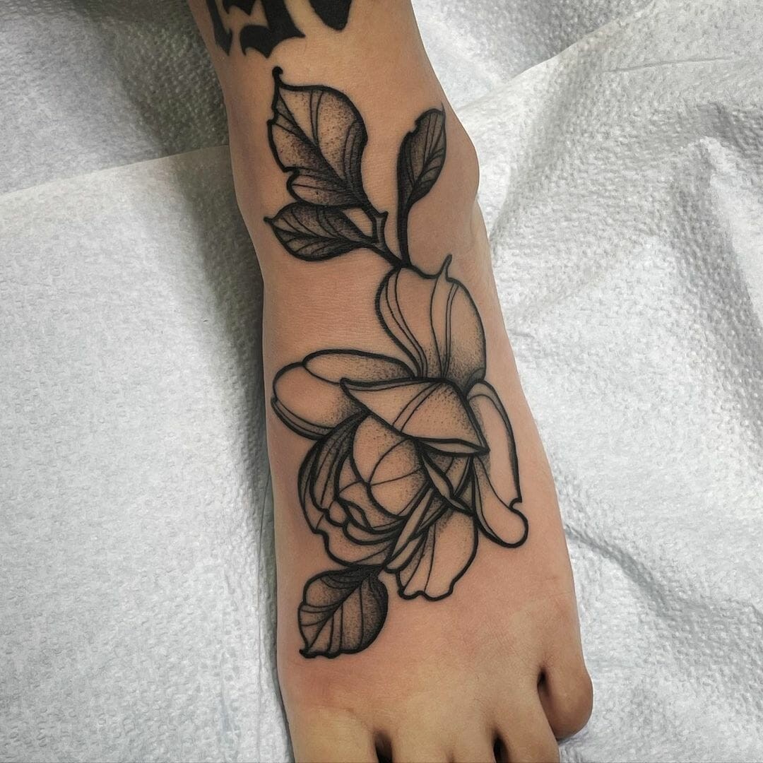 Floral Foot Tattoo