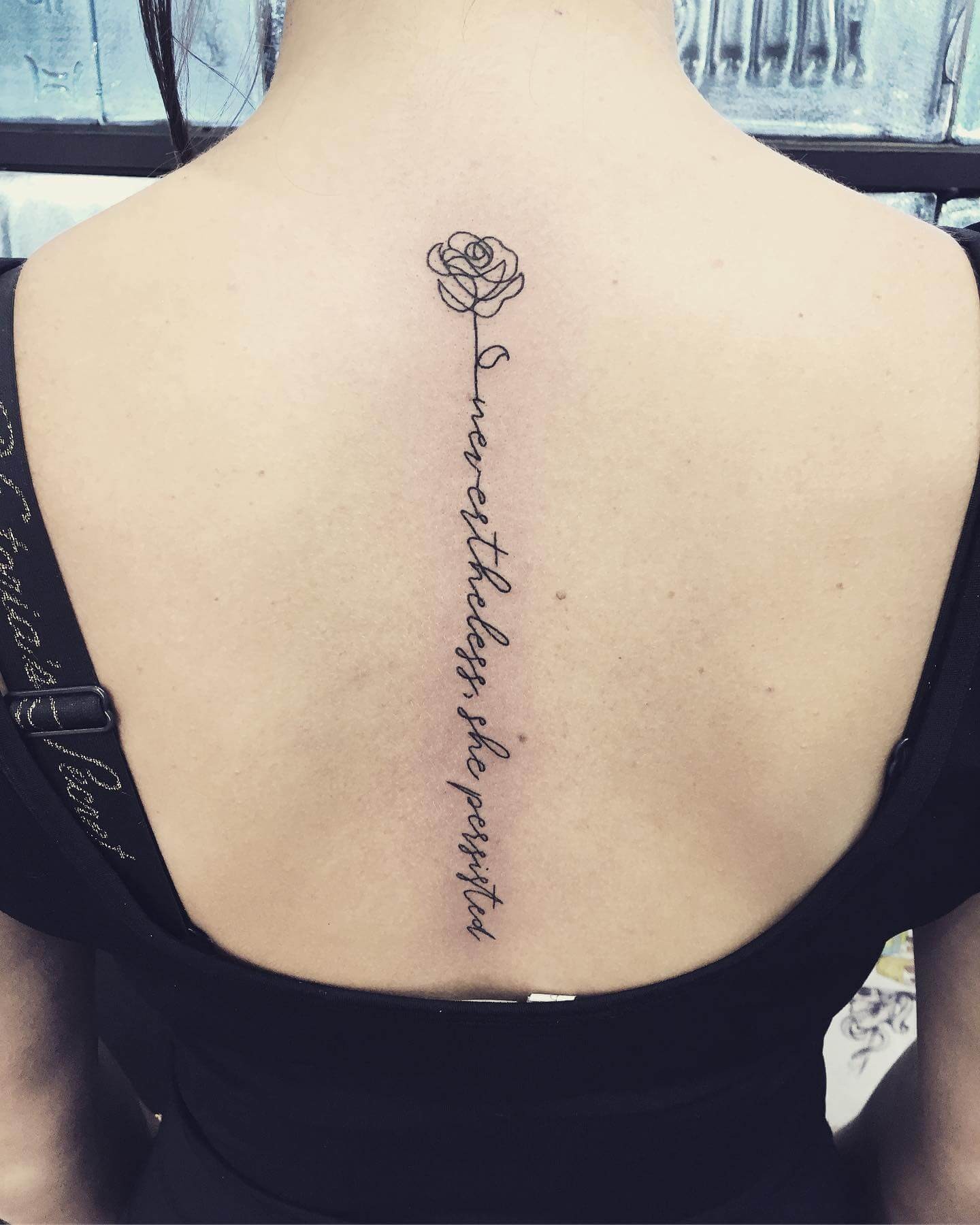 Spine Script Tattoo