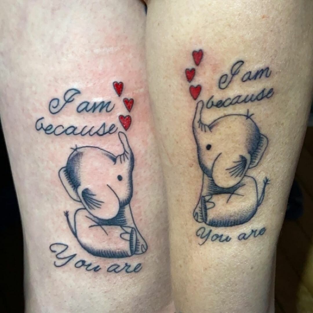 Baby Elephant Tattoo With Messages