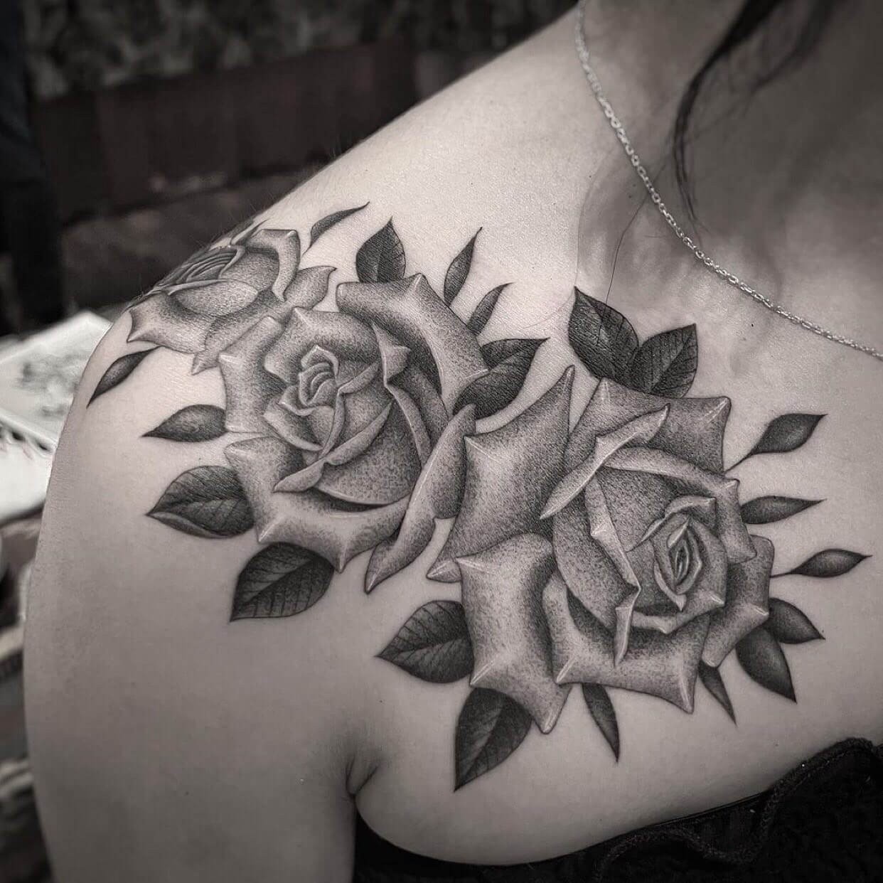 Popular New Mexico Rose Tattoo