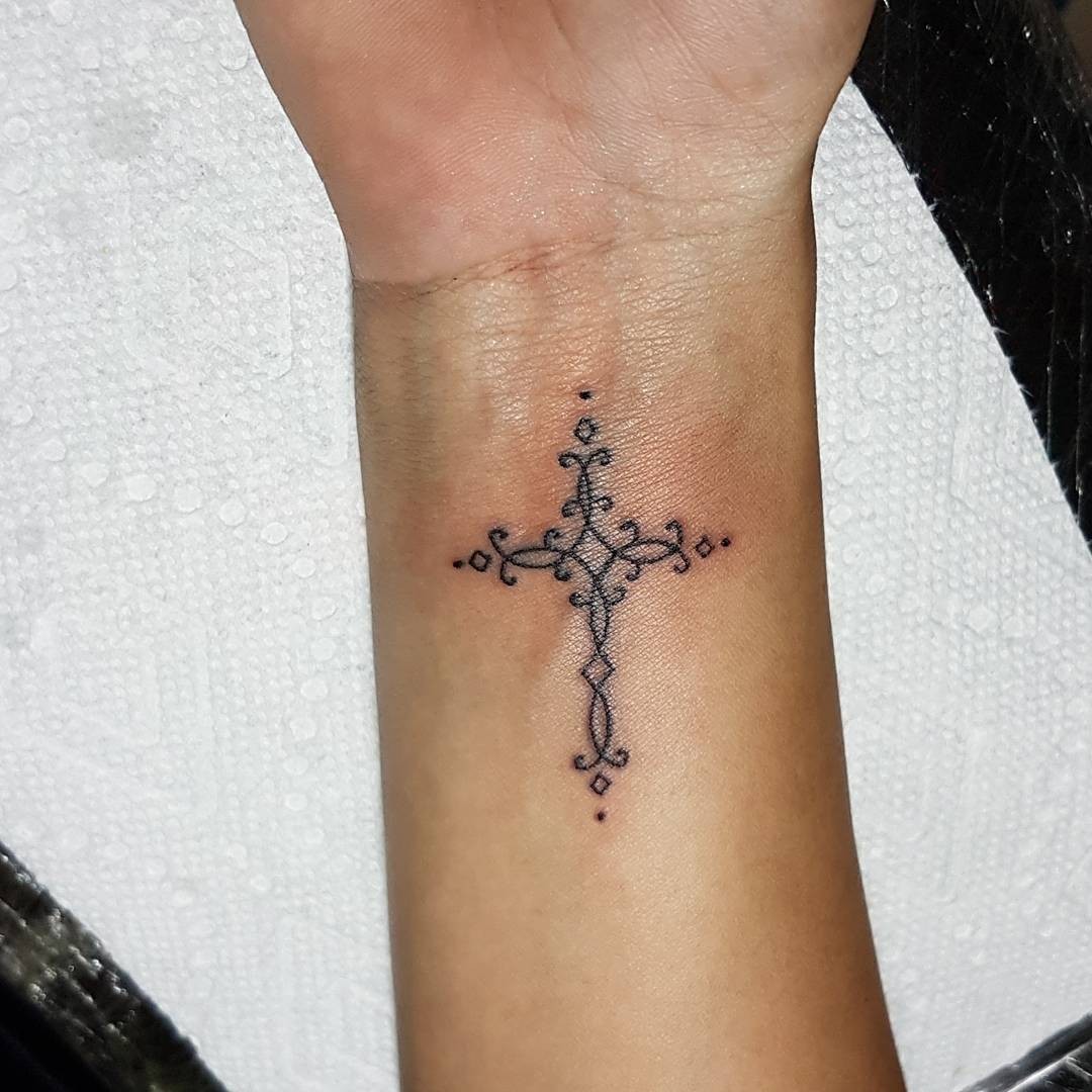 The Mandala Cross Tattoo Of Feminine Grace