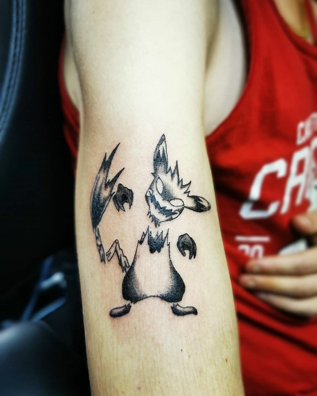 Black Ink Scariest Demonic Rat Pikachu Tattoo Art You’ll See