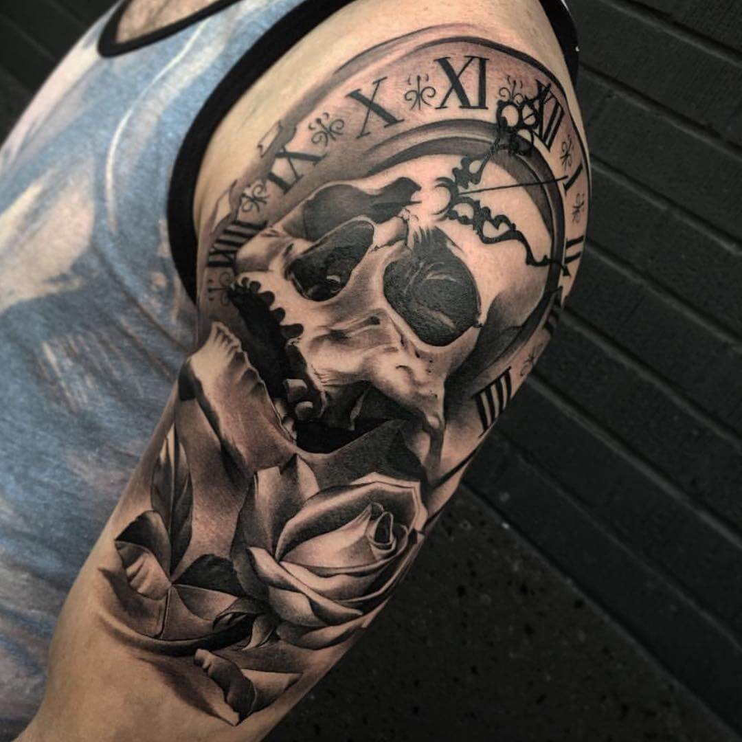 Clock Sleeve Tattoo