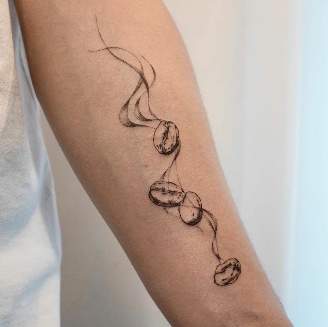 Coffee Beans Minimalist Coffee Tattoo