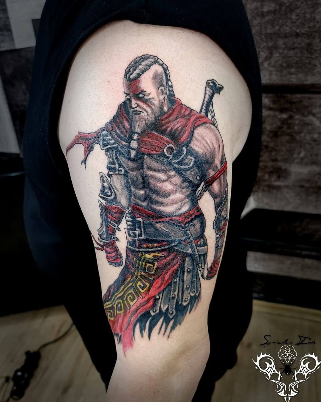 Giant Shoulder Tattoo Designs For Men God