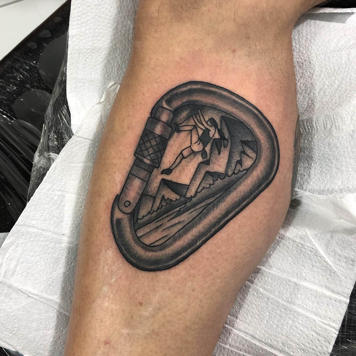 The Carabiner And The Rock Climbing Tattoos Of Faith