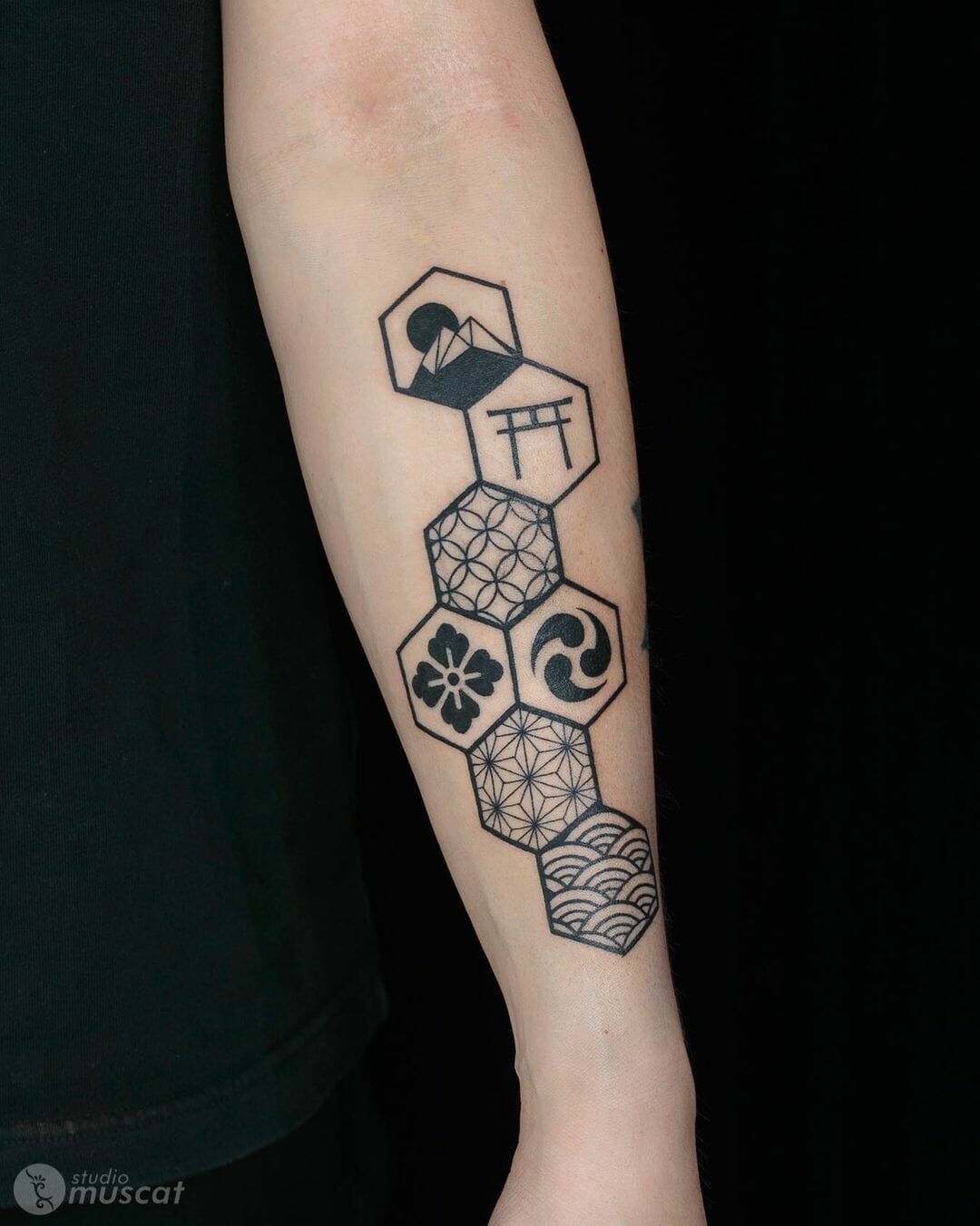 Japanese Hexagon Tattoo