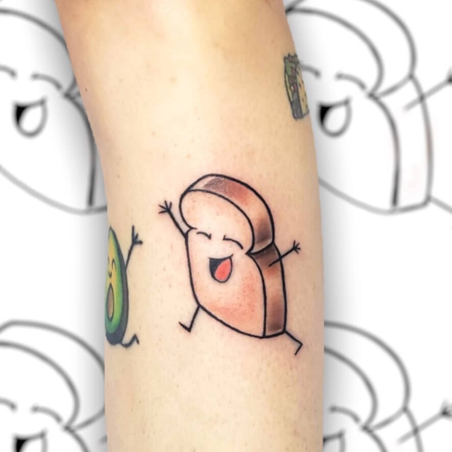 Toast and Avocado Tattoo