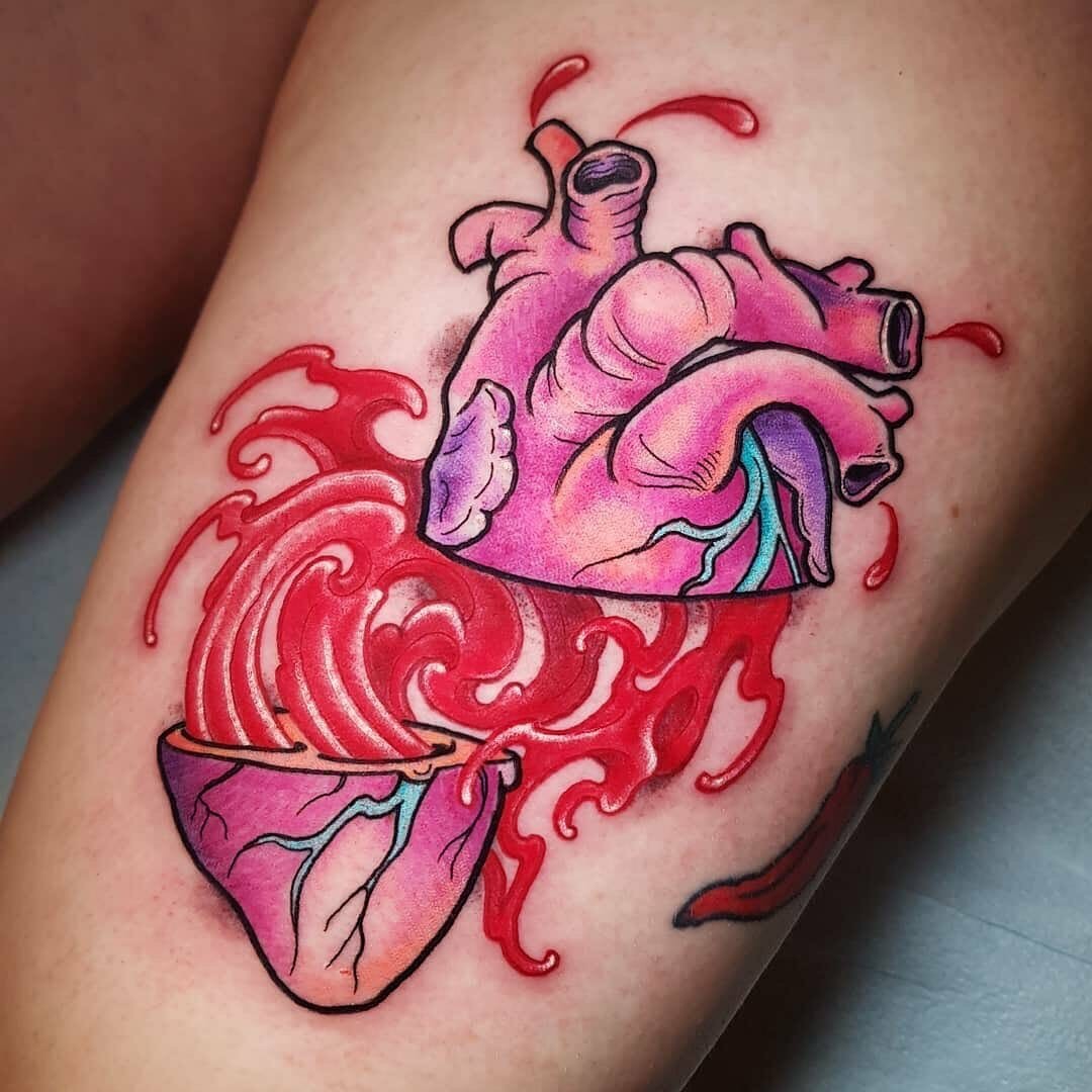 Anatomical Heart Tattoo