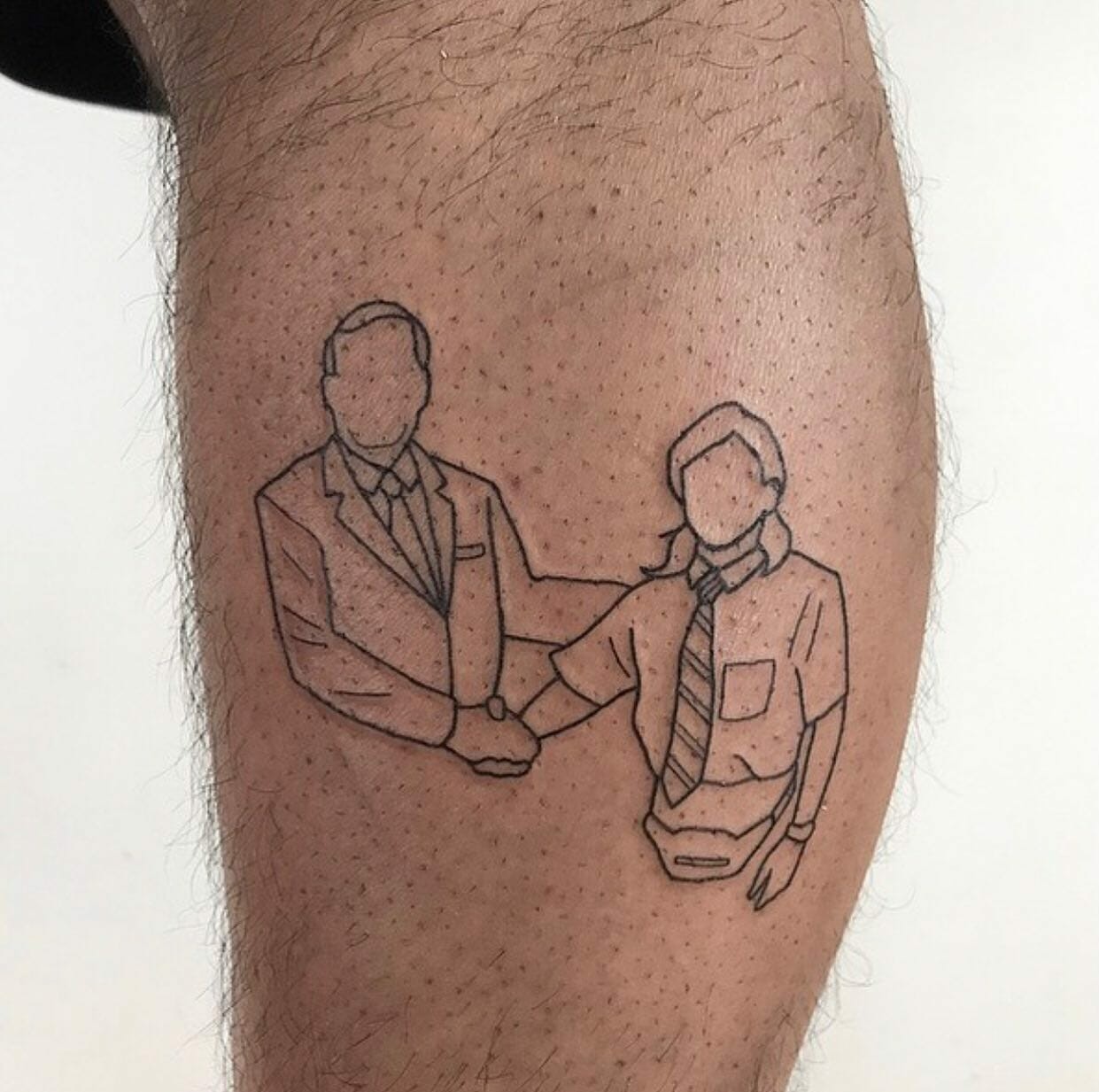 Michael Scott And Ed Truck Meme Outline Tattoos