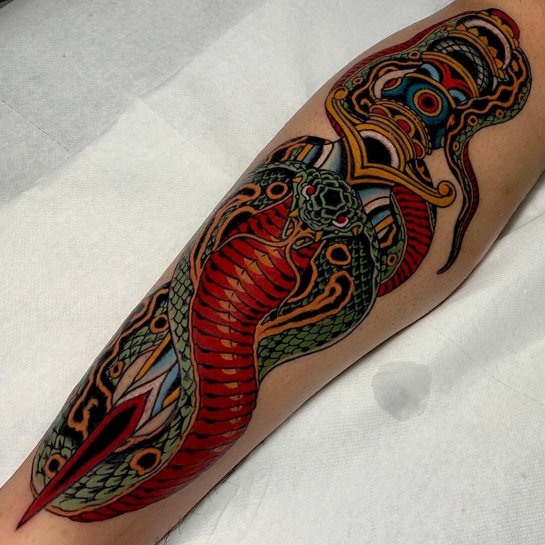 Cobra Snake Tattoos On Arm