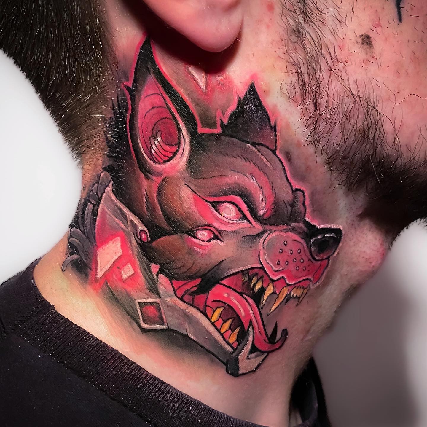 Cyber Wolf Neo Traditional Statement Piece