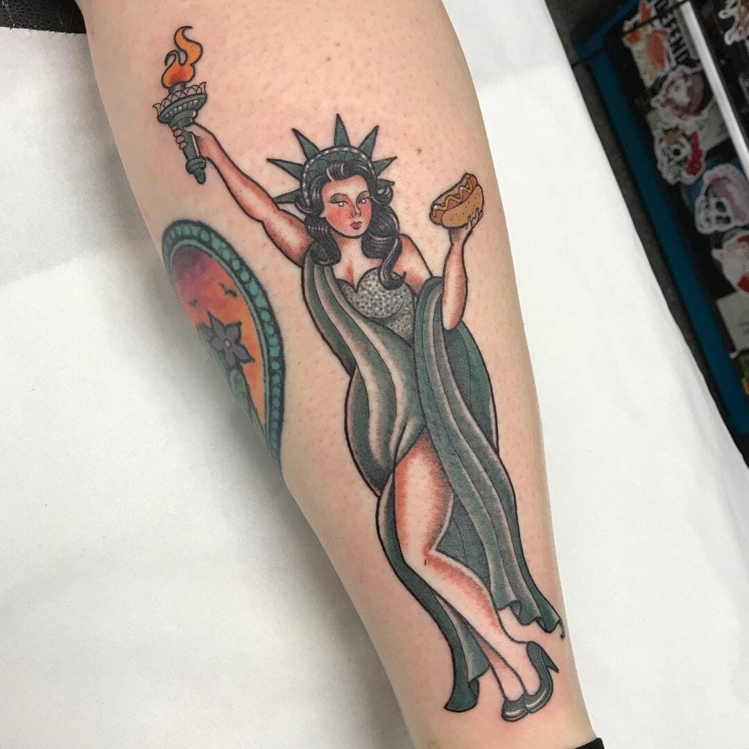 American Pin Up Girl Tattoo