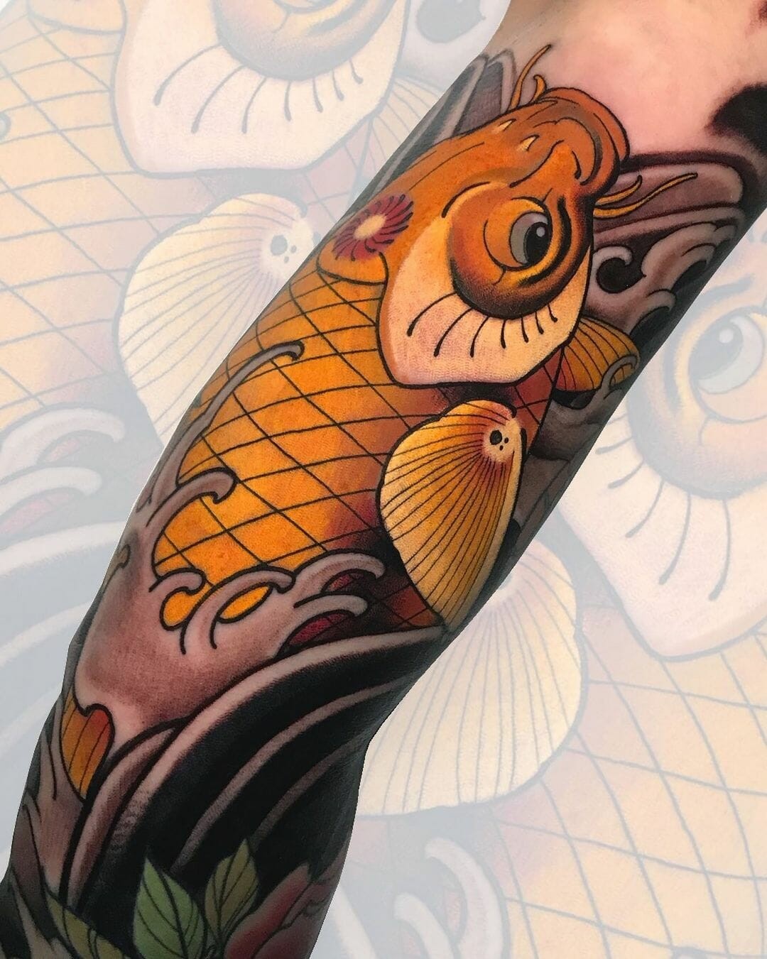 Traditional Japanese Koi Tattoo