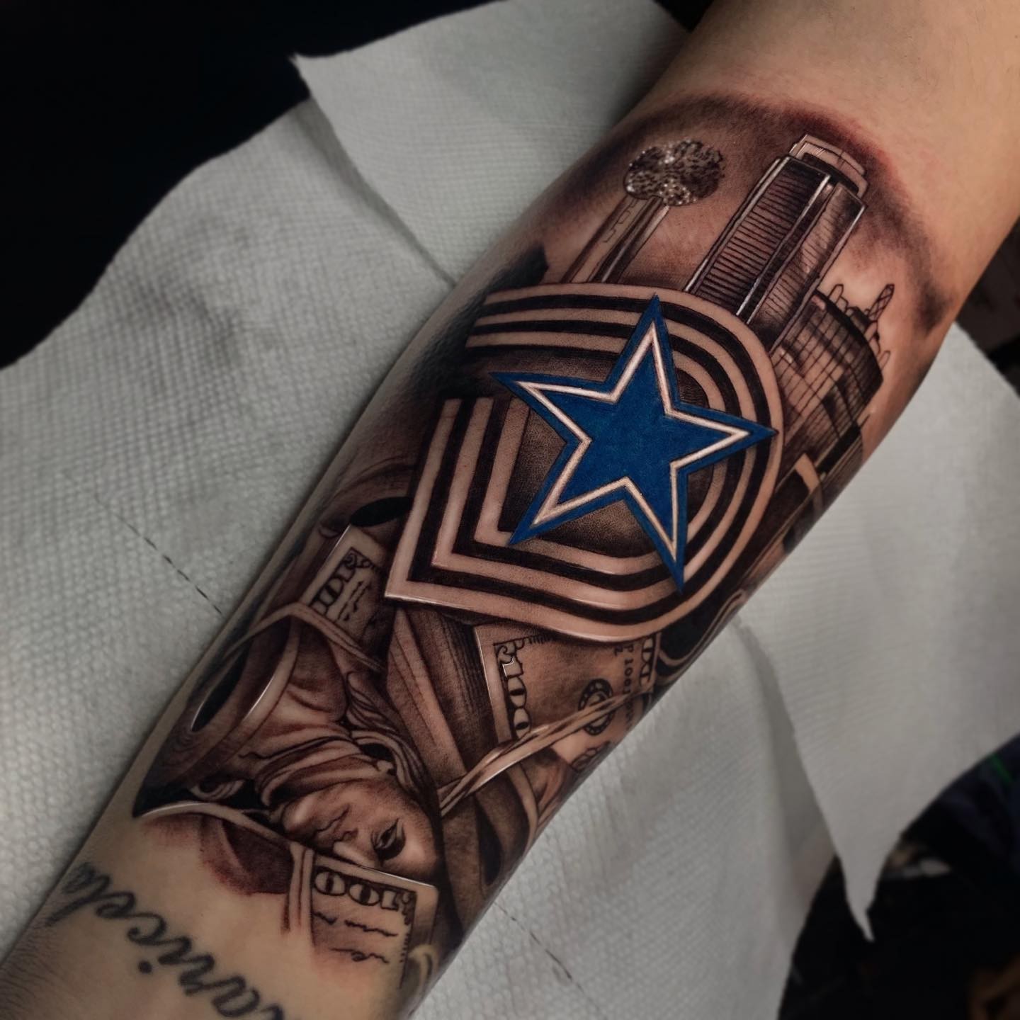 Dallas Cowboys Themed Tattoo