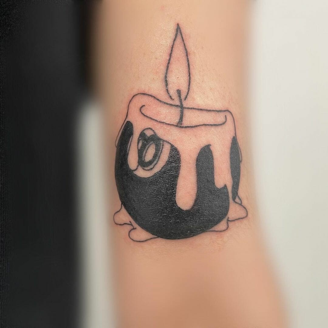 Offbeat And Unique 8 Ball Tattoo