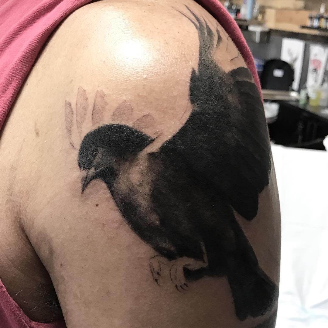 Chickadee Silhouette Tattoo