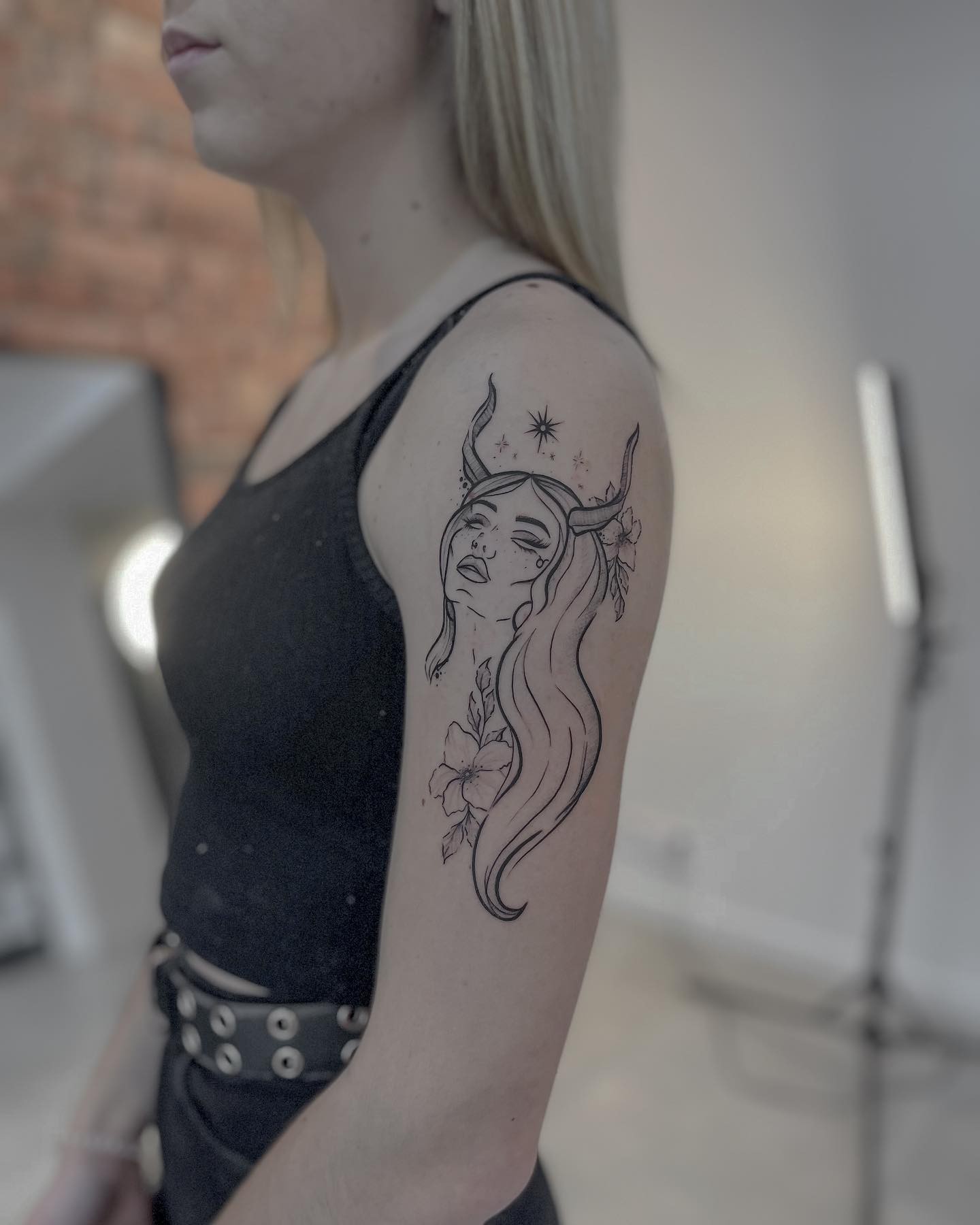 Beautiful Taurus And The Three Stars Tattoo