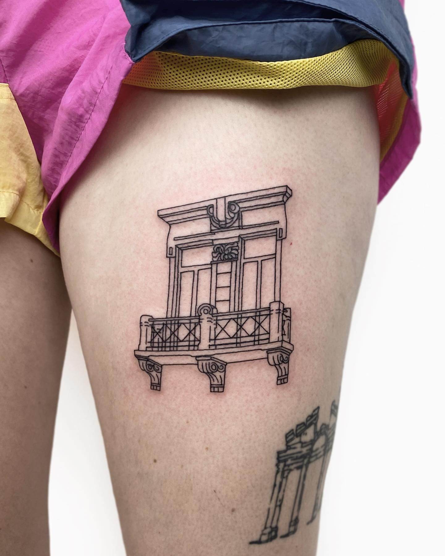 A Balcony Architecture Tattoo Designs