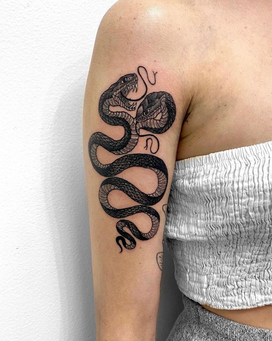 Two-Headed Snake Tattoo