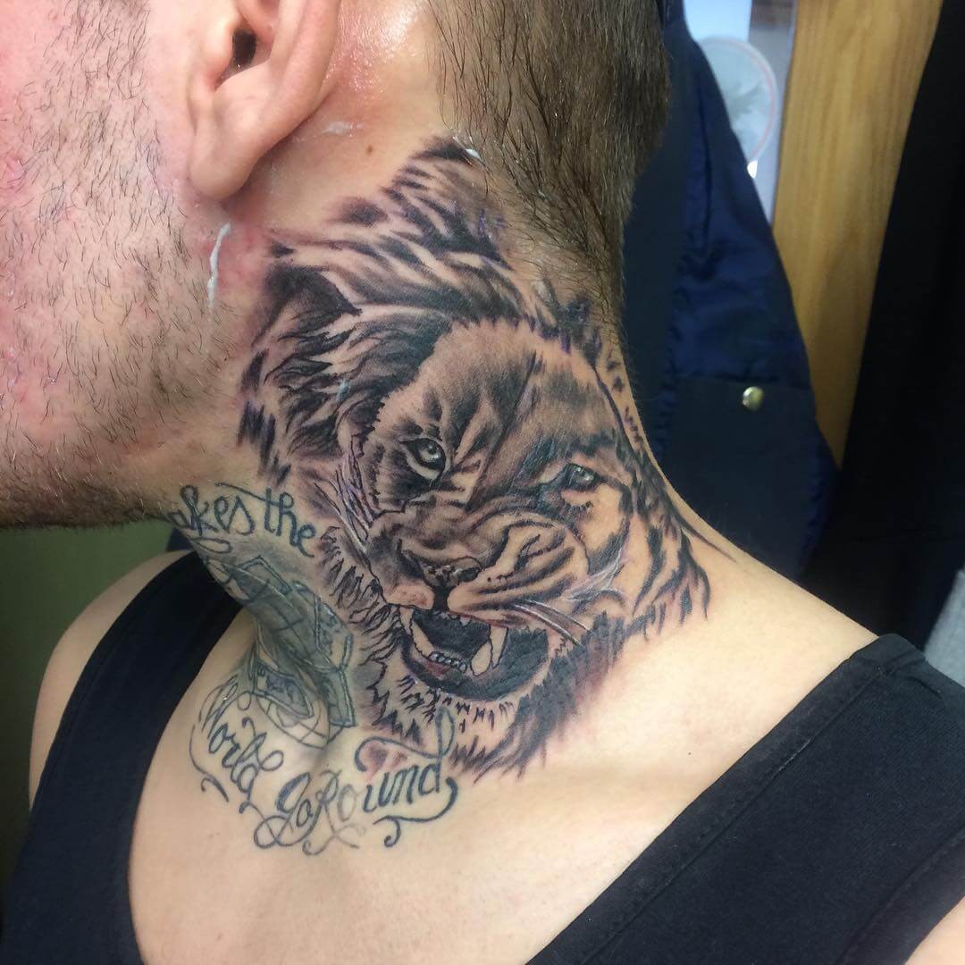 Lion Face Tattoo