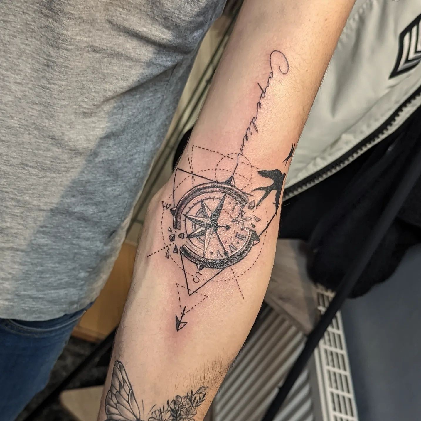 Compass Clock Tattoo