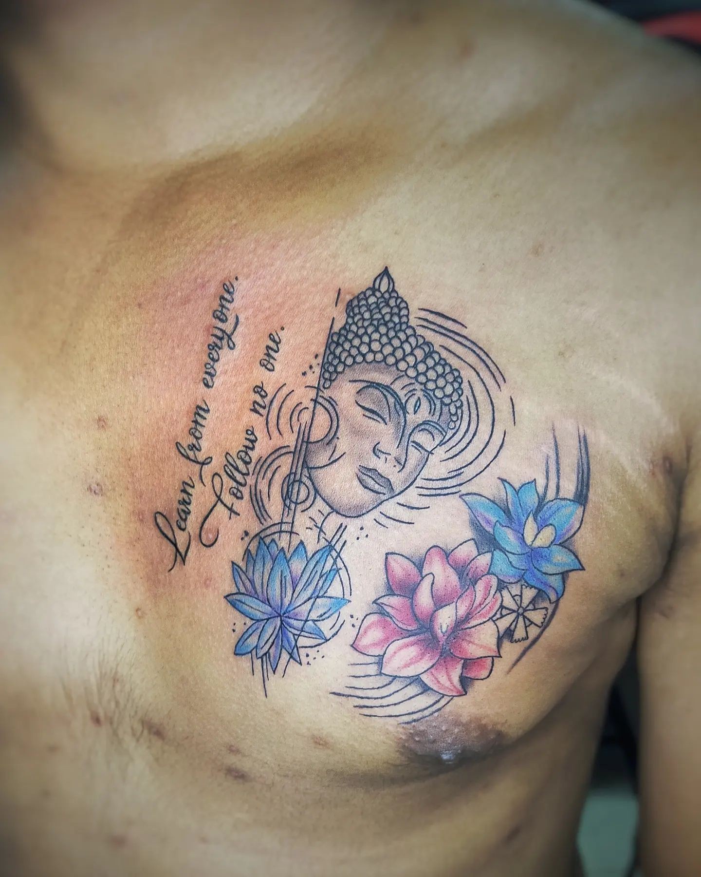 Buddha Chest Tattoo