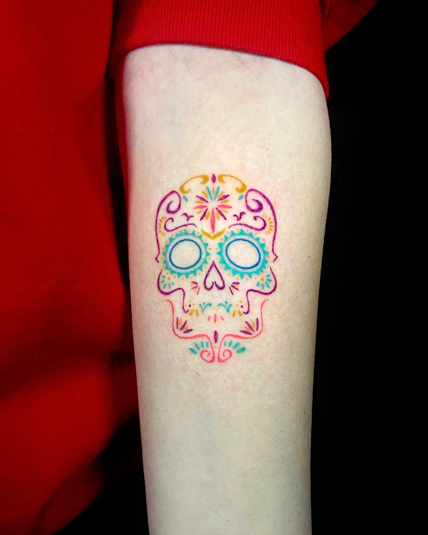 Small Sugar Skull Tattoo