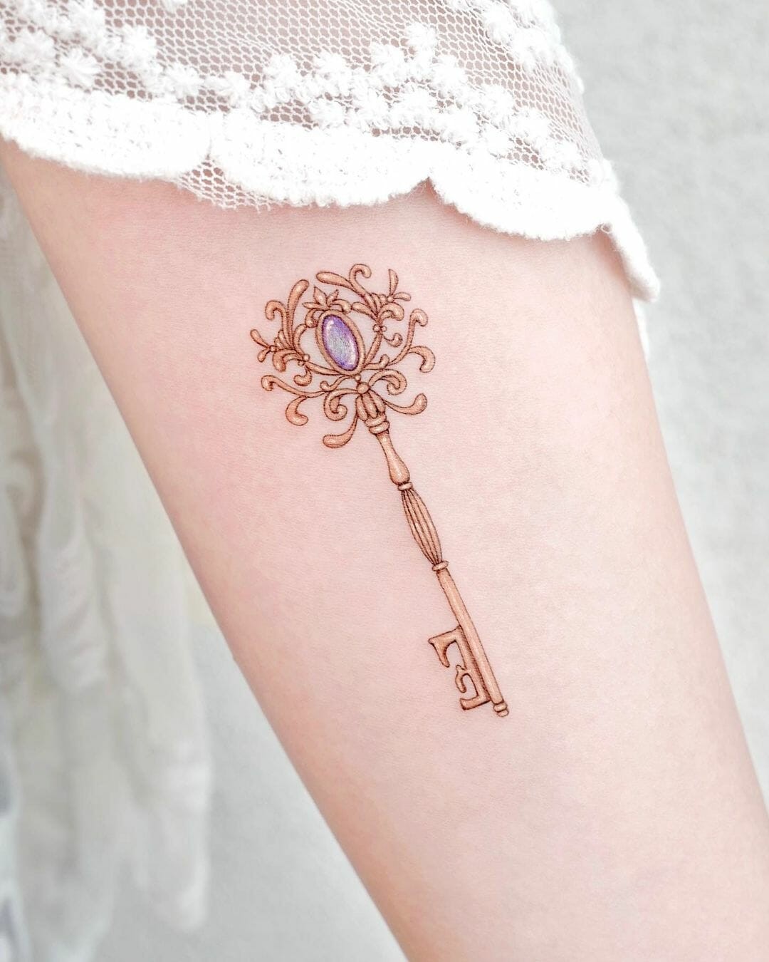 Victorian Style Key Tattoo