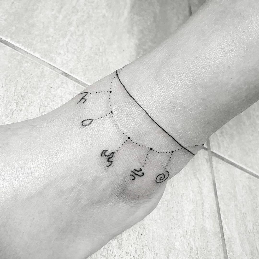 Ankle Bracelet Tattoo