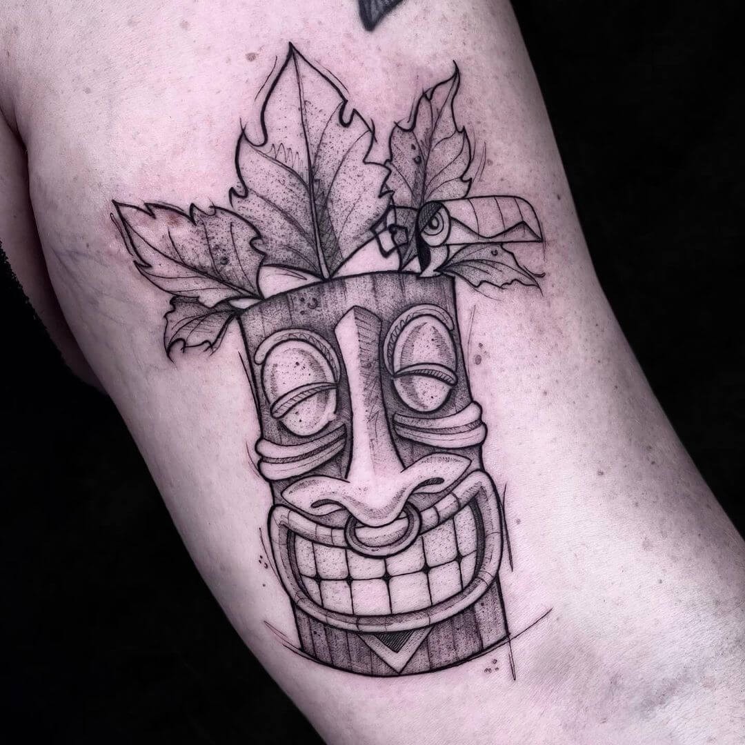 Tiki Mask Tattoo