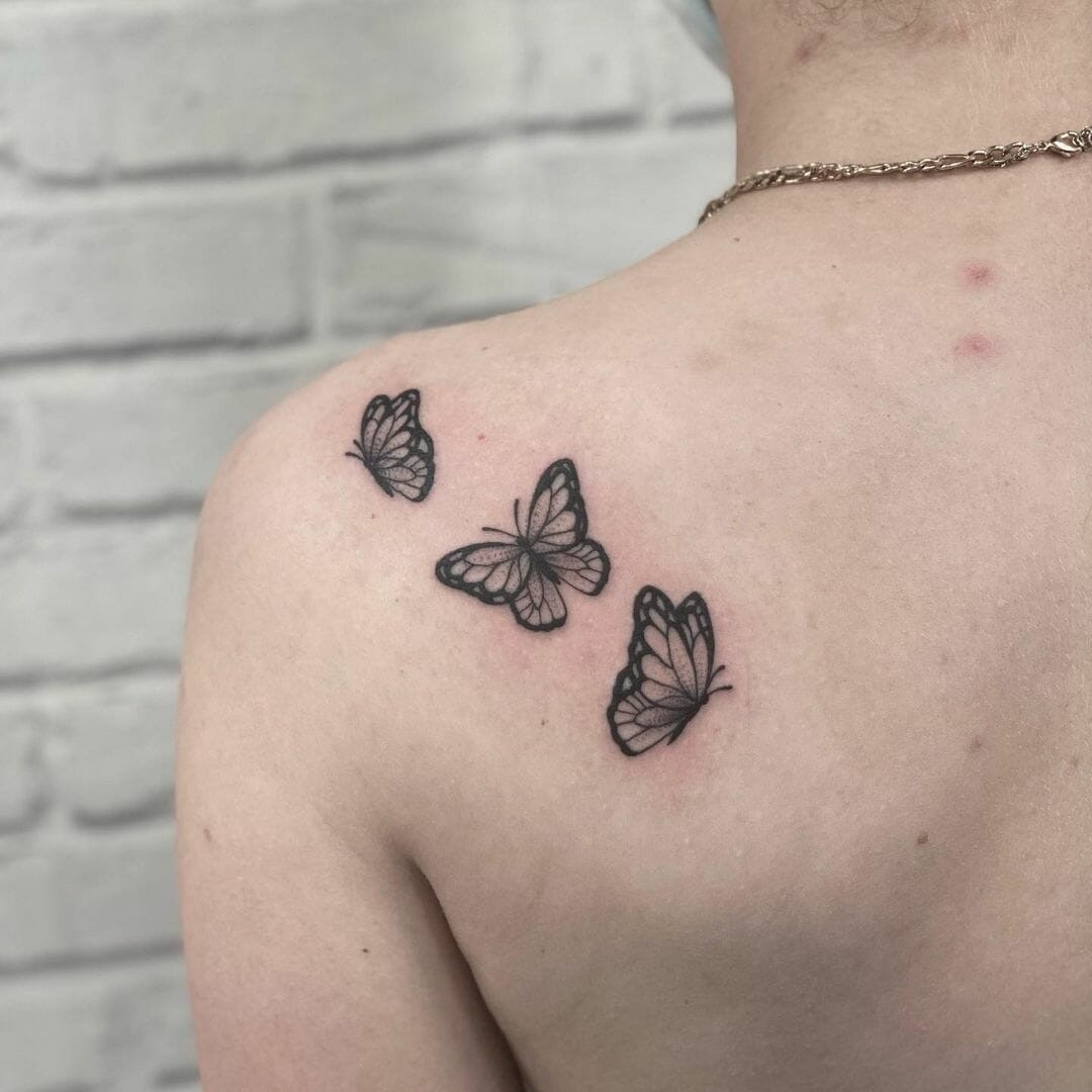 Multiple Butterflies Tattoo