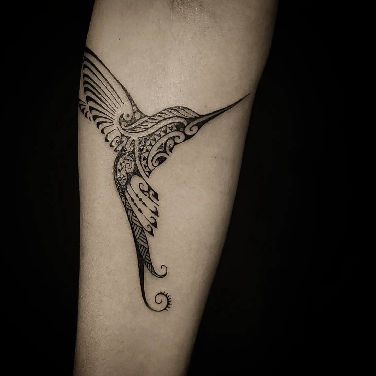 Tribal Hummingbird Tattoo