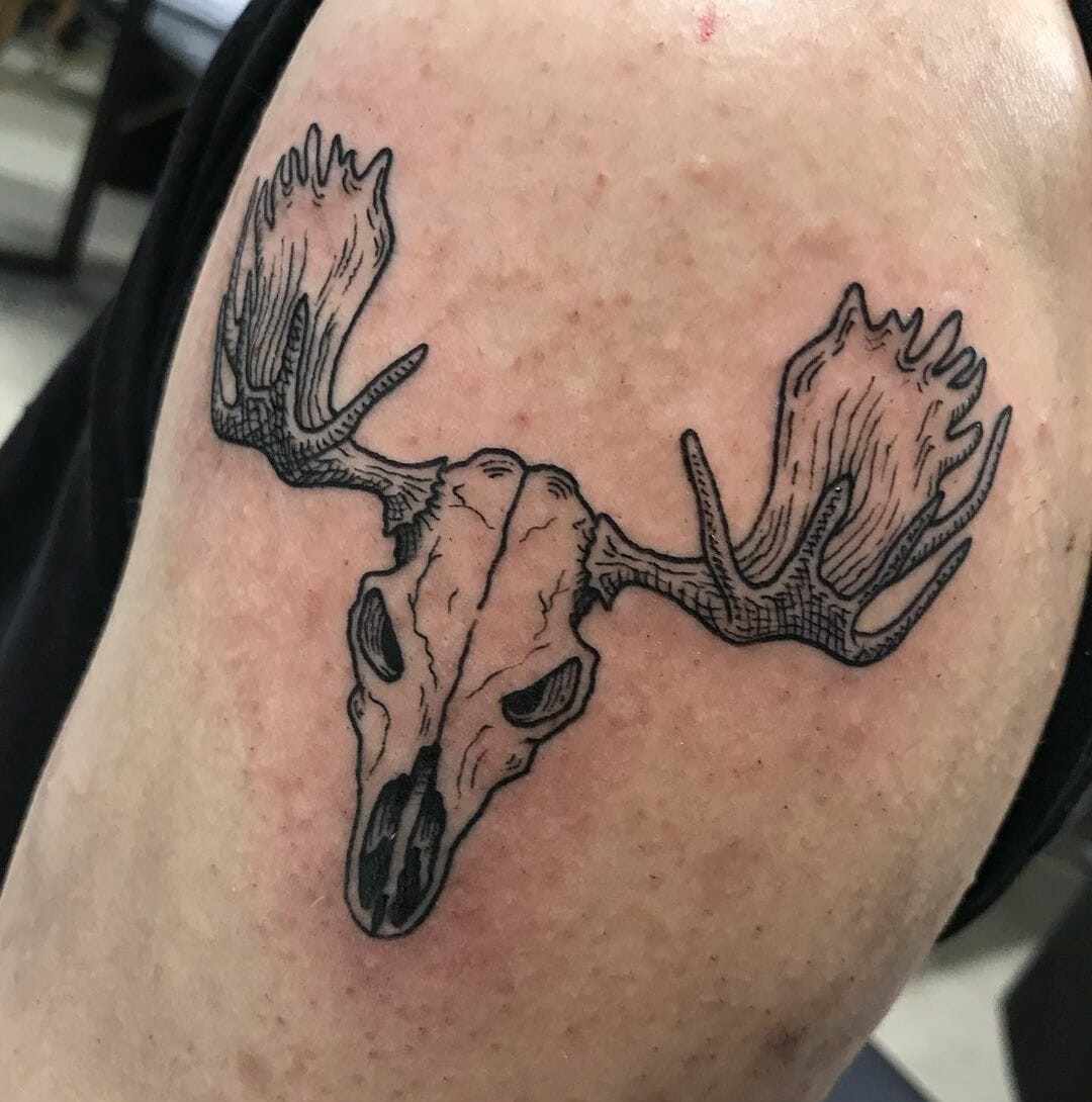 Moose Skull Tattoo