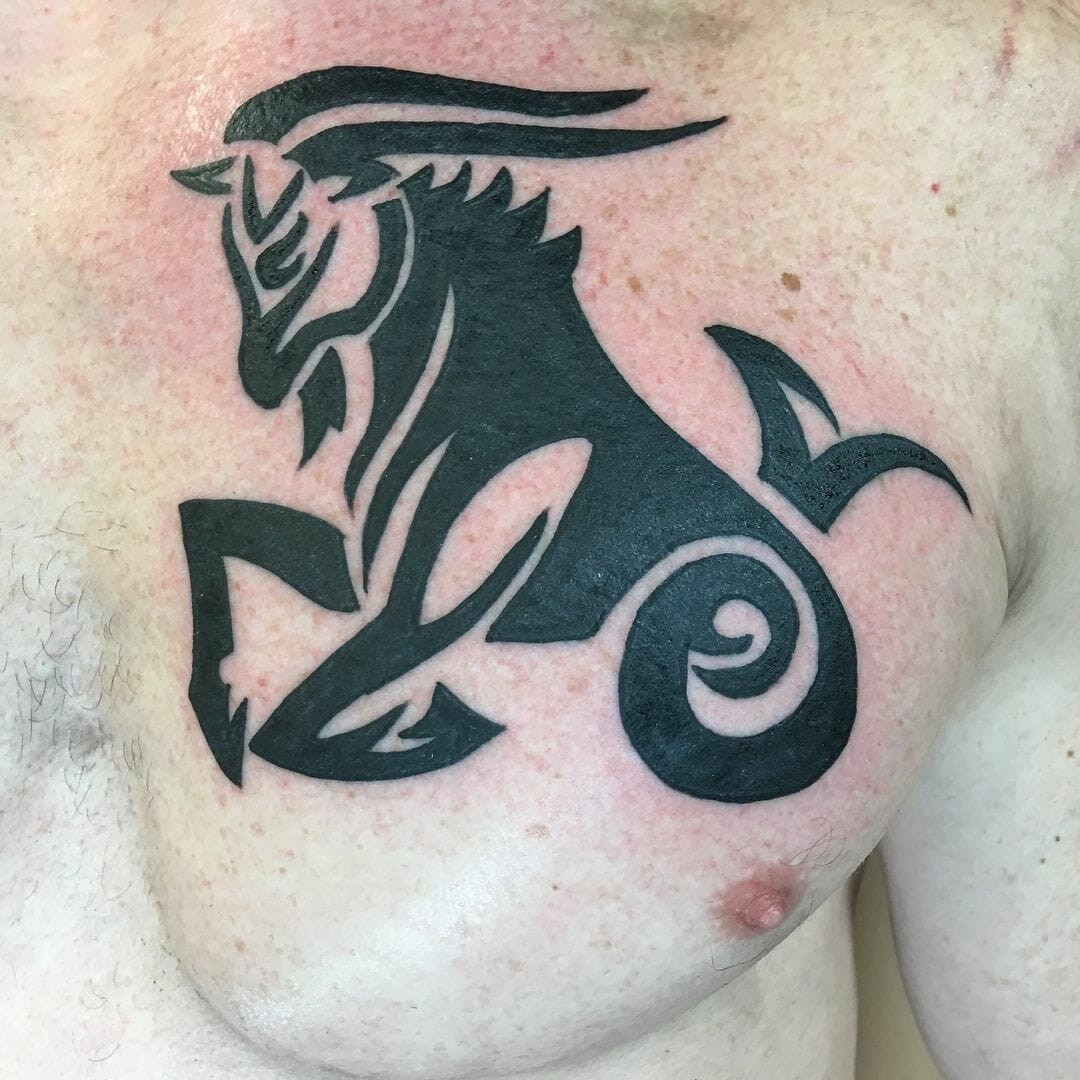 Capricorn Tribal Tattoo