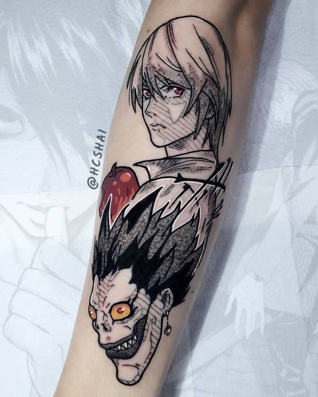 Ryuk, Kira & Apple Tattoo