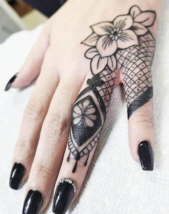 Finger Dot Tattoo