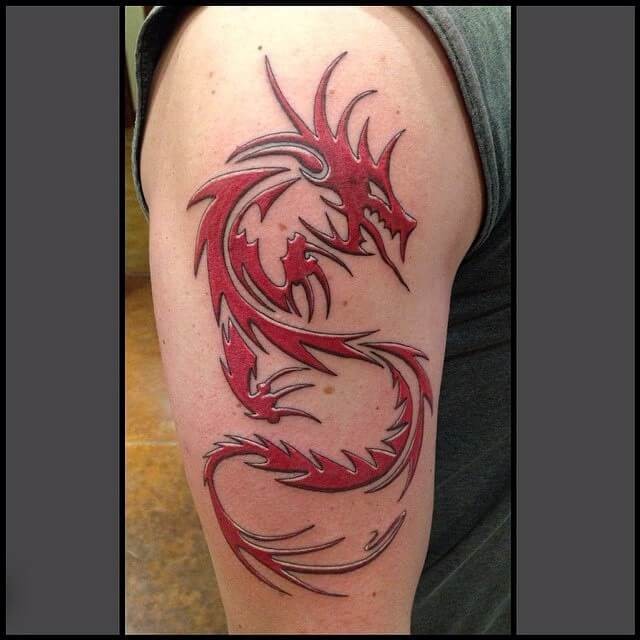 Tribal Dragon Tattoo