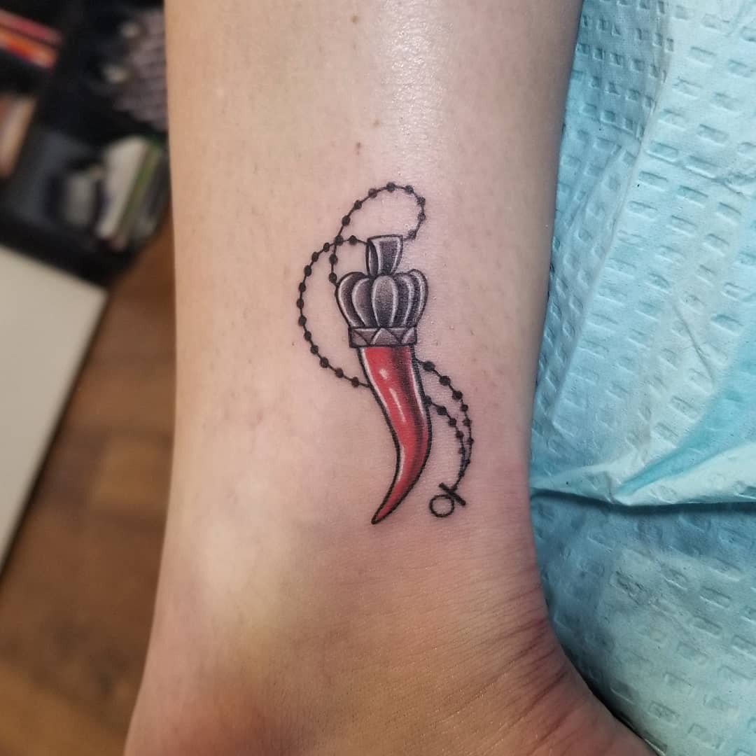 Italian Horn Tattoo