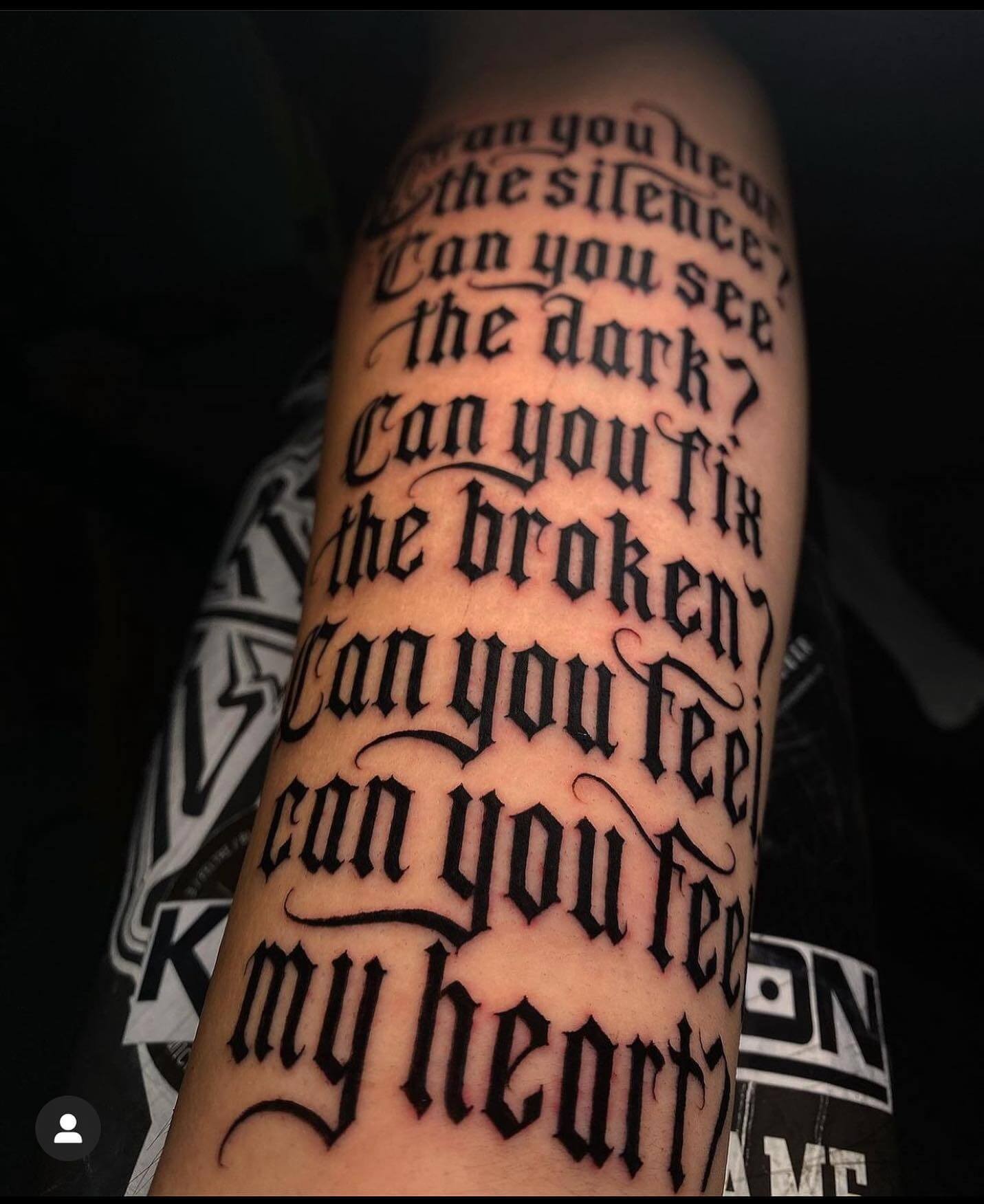 Lyrical Forearm Script Tattoos