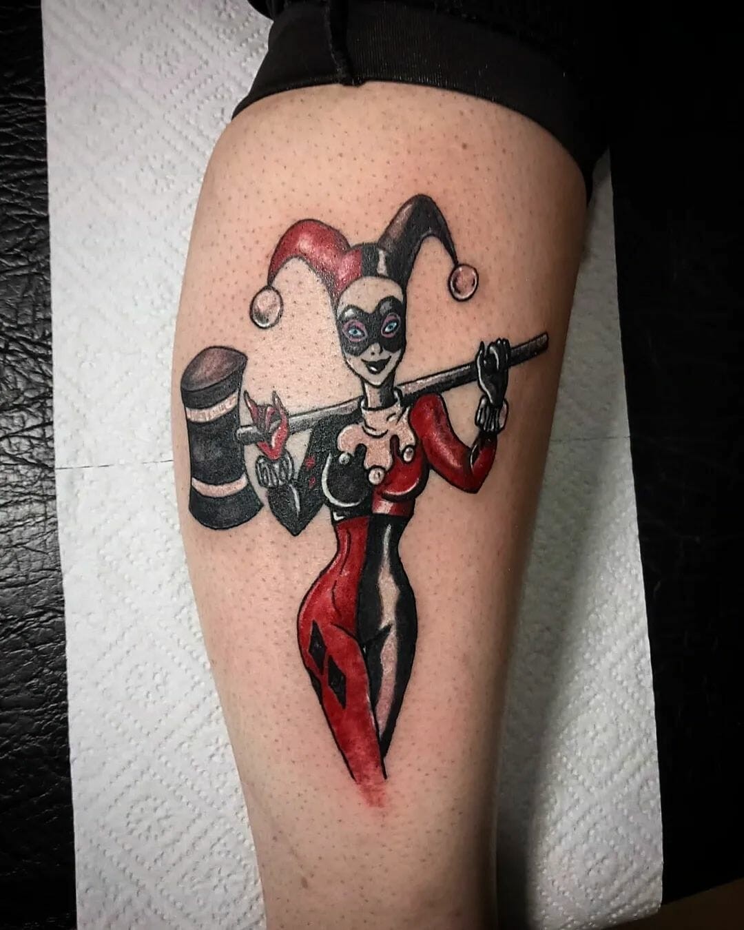 Old School Comic Book Harley Quinn Tattoos